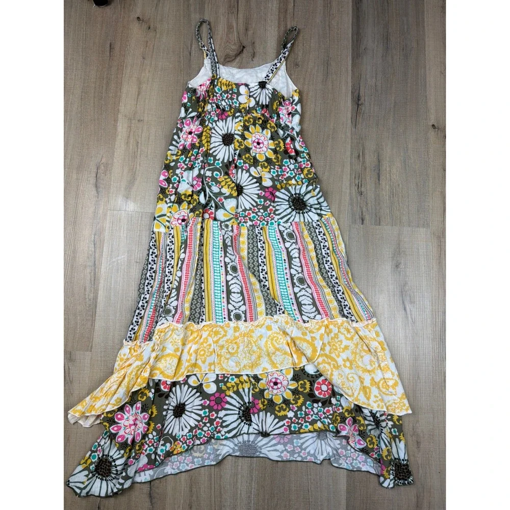 Zoey Girls Floral Patchwork Maxi Dress Size 10‎ Crochet Lace Tiered Boho Summer